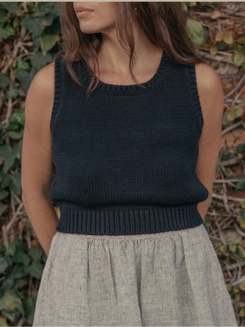 Gillian Stevens Persephone Tank | Navy | Size 4